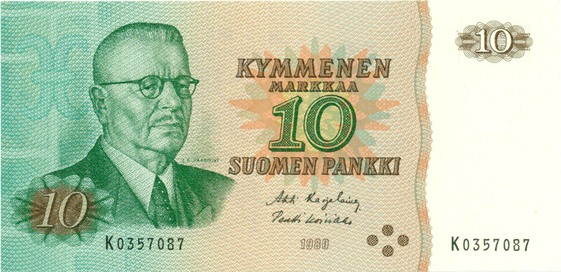 10 Markkaa 1980 K0357087
